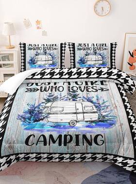 被子房车旅行camping外贸胖被数码印花夏被
