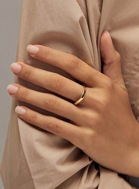 eManco钛钢素戒指时尚平价仿真简约配饰手饰ins网红金色女士指环