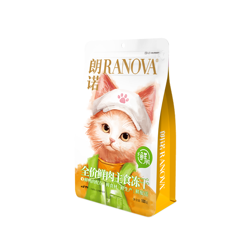 朗诺小鲜鸭主食冻干100g 成猫幼猫鸭肉配方送试吃全价猫粮500g,淘宝优惠券,粉丝福利购,淘宝优惠卷