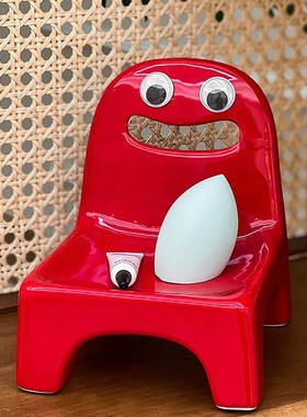 秘密卡车 可爱搞怪不规则陶瓷椅子摆件首饰香薰托盘玄关收纳装饰