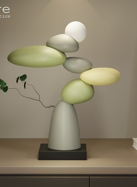 石来运转桌面摆件书房办公室装饰品玄关柜电视柜乔迁新居创意礼物