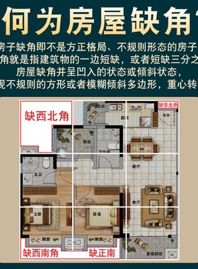 陶瓷补角牌大号房屋缺西南角坤卦乾G艮兑震巽坎离彩绘八卦牌摆件