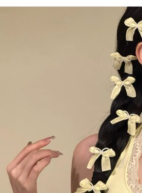 仙美少女心薄纱蝴蝶结迷你发夹