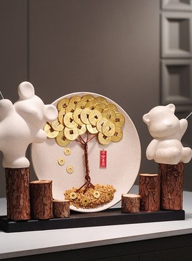 八方来财摆盘摆件店铺开业贺礼办公室前台玄关客厅电视柜乔迁礼物