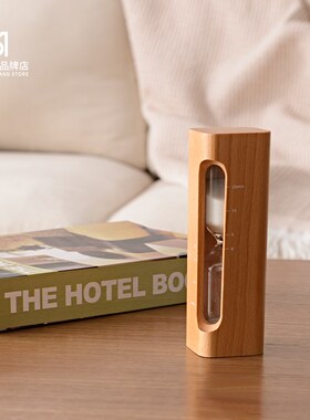 法式中古风沙漏计时器客厅桌面装饰摆件办公室P实木复古风创意礼