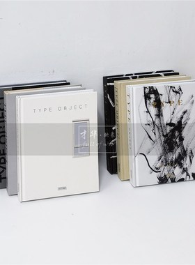 现代字体设计平面艺术画册样板z间书房酒店会所展示柜装饰真书摆