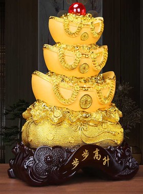 金元宝摆件客厅聚宝盆办z公室装饰品店铺前台开业礼品