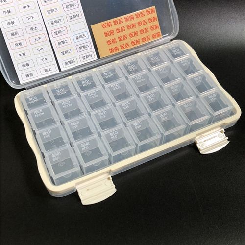 包邮 七天老人药盒28格药片分装盒一周药丸分格盒首饰整理盒子 - 图3