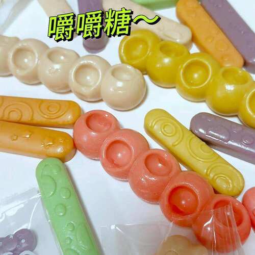 嚼嚼乐糖果耐嚼多彩软糖网红糖葫芦水果玉米咬不动的糖拽拽糖零食 - 图1