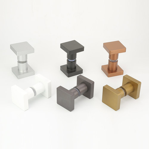 淋浴房玻璃门拉手厨房移门推拉门展示柜方型单孔黑色浴室门小把手 - 图2