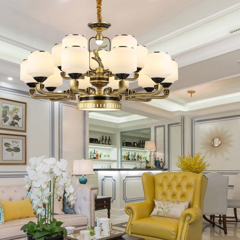 新中式吊灯复式楼别墅客厅餐厅卧室书房锌合金小鸟装饰中国风灯具,淘宝优惠券,粉丝福利购,淘宝优惠卷