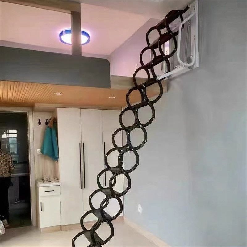 定制伸缩楼梯阁楼平台p公寓别墅复式折叠拉伸梯子伸缩加厚隐形,淘宝优惠券,粉丝福利购,淘宝优惠卷