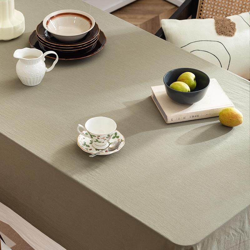 MY南洋春色纯棉宽边桌布现代简约纯色拼色餐桌桌布圆桌茶几盖巾,淘宝优惠券,粉丝福利购,淘宝优惠卷