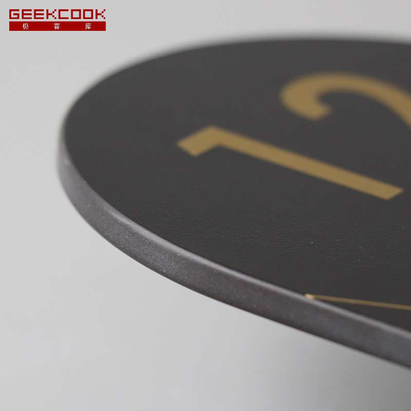 简约轻奢大理石纹岩板挂钟:可可托海2.0 摇摆静音装饰钟表新品 - 图1