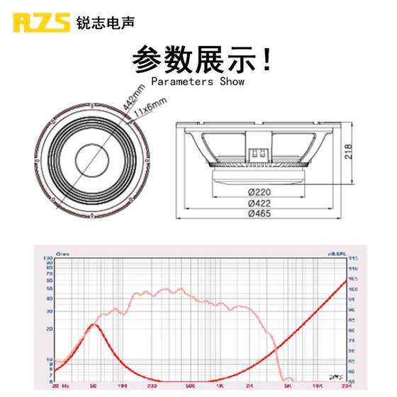 18寸220磁100芯低音炮重低音音响喇叭娱乐户外音箱扩音扬声器单元