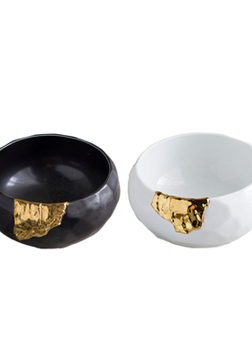 现代轻奢创意陶瓷小果盘点心盘摆件样板放客厅餐桌茶几酒店装饰品