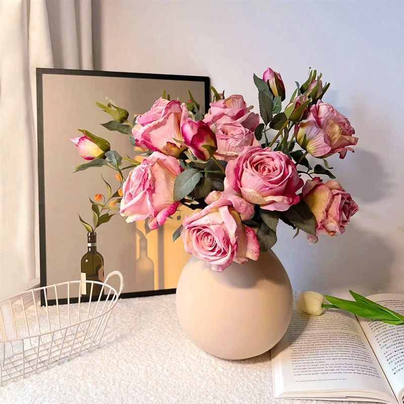 轻奢高端玫瑰花仿真花假花摆设客厅餐桌装饰花卉仿真高档花仿生花,淘宝优惠券,粉丝福利购,淘宝优惠卷
