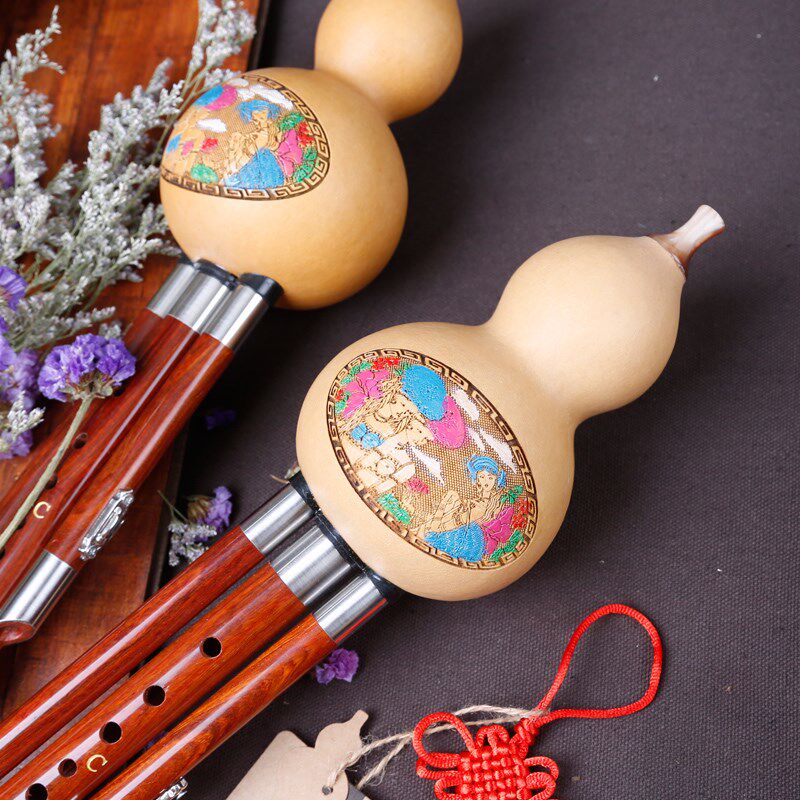 筚郎 红檀木七孔葫芦丝学生成人初学演奏 C 降B调 G F调云南乐器 - 图2