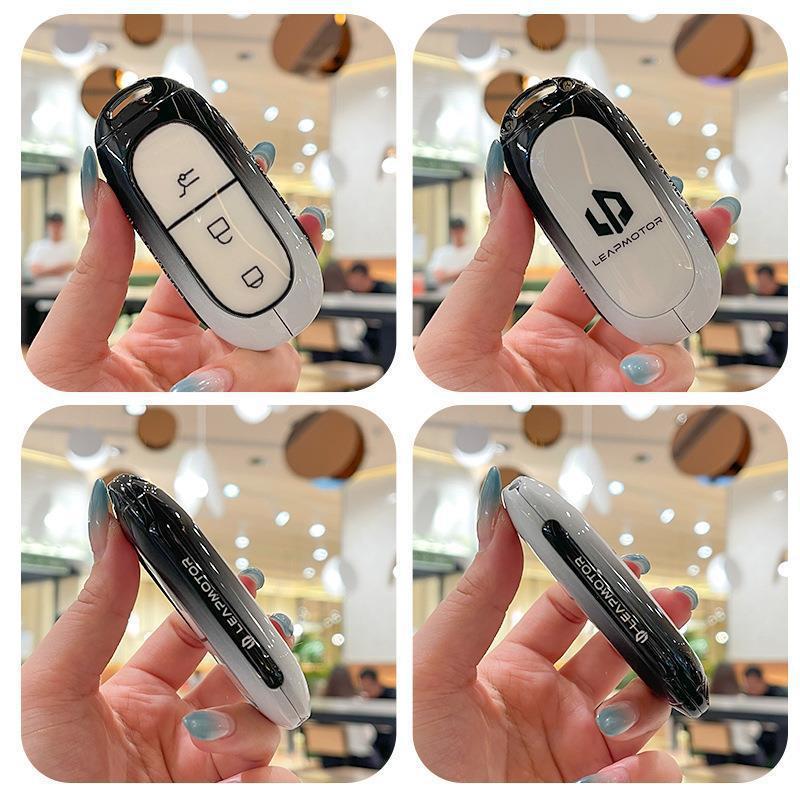 适用于新款零跑B10钥匙套C11汽车C16专用C01金属遥控壳C10全包扣 - 图2