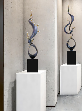 入户玄关风生水起竖高艺术摆件客厅轻奢电视柜办公室乔迁开业送礼