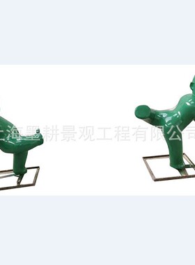 供应玻璃钢童趣抽象雕塑 儿童人物滚铁环雕塑 跳马斗鸡雕塑