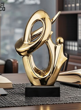 轻奢客厅电视酒柜摆件工艺品高档办公室桌面装饰品开业乔迁礼物