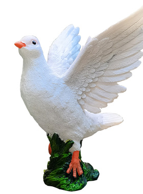 仿真动物雕塑仿真和m平鸽摆件草坪鸽子装饰花园庭院公园幼儿园布