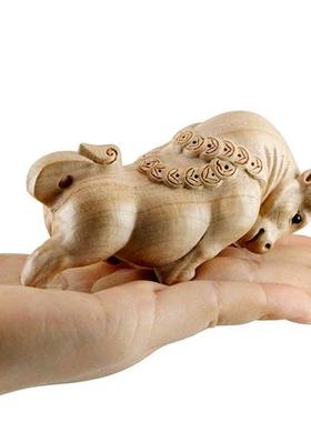 桃木十二生肖摆件木雕 实木属鼠牛虎兔龙蛇马羊猴鸡狗猪