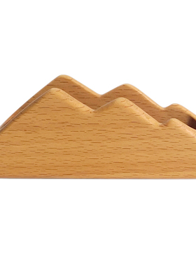 实木名片盒桌面木质名片夹托商务办公桌收纳名片座简约创意名片架