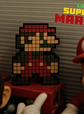 复古怀旧指数爆m灯像素风超级玛丽氛围夜灯电玩家居装饰