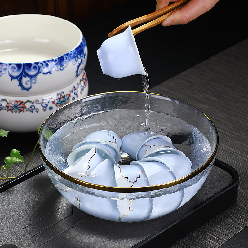 陶瓷玻璃大号小号茶洗家用办公茶杯水洗水盂笔洗茶道配件装水果盆,淘宝优惠券,粉丝福利购,淘宝优惠卷