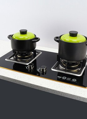 厨房样板间摆件锅具橙色灶具展厅样板房灶台砂锅汤锅套装组合饰品