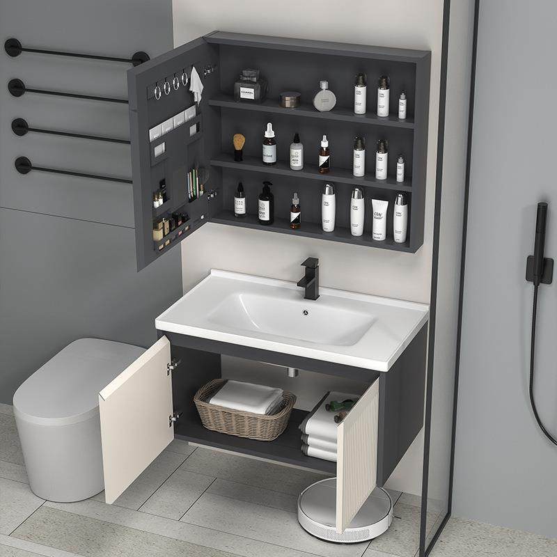 简约太空铝浴室柜陶瓷一体洗手台盆洗脸洗漱台浴室柜组合智能镜子,淘宝优惠券,粉丝福利购,淘宝优惠卷