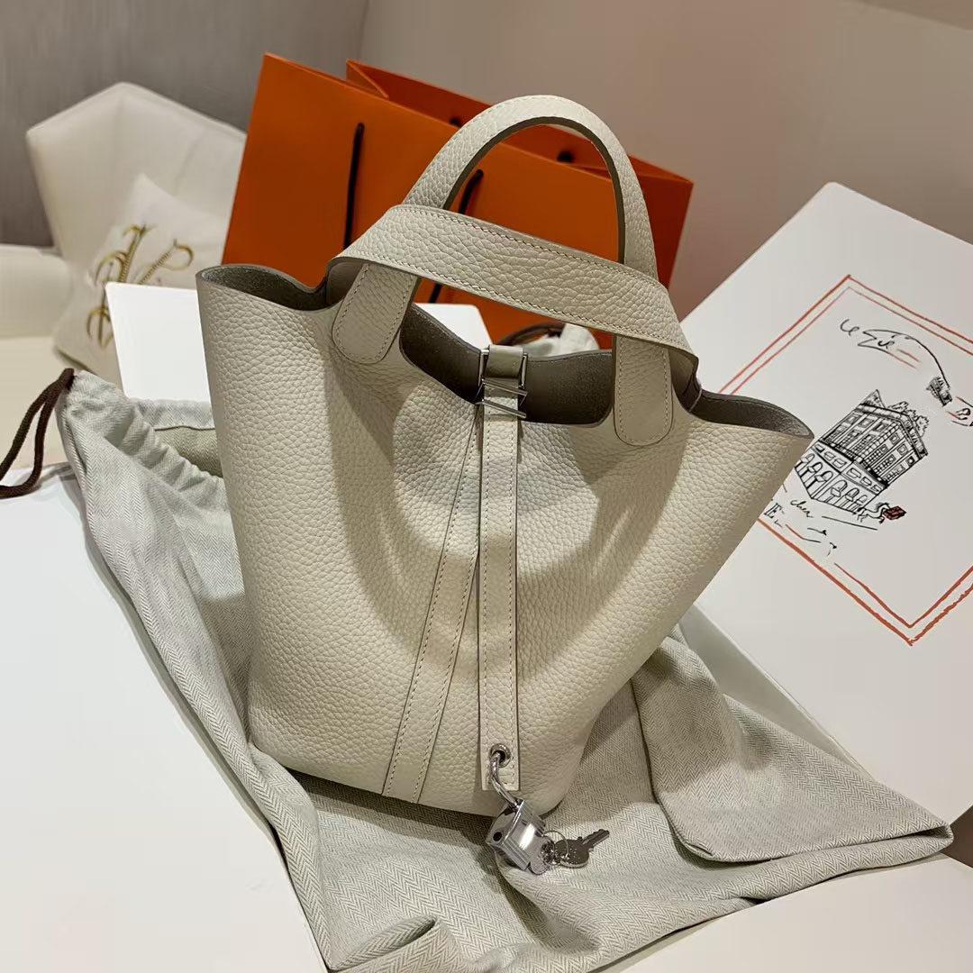 H家手缝蜡线菜篮子女包原厂TC牛皮Picotin18CM水桶包真皮手提包,淘宝优惠券,粉丝福利购,淘宝优惠卷