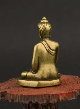 仿古铜器家居黄铜摆件平安佛像办公桌书桌摆设做旧装饰工艺品收藏