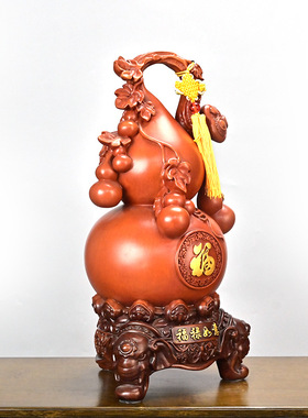 平安如意葫芦摆件树脂工艺品家居摆设酒柜客厅乔迁装饰品开业礼品