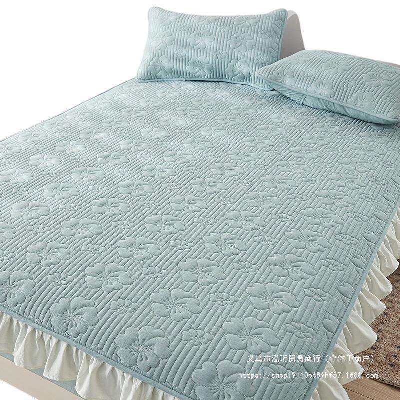 床笠带裙边加厚夹棉纯棉防滑花边款床罩套a类母婴级四季通用,淘宝优惠券,粉丝福利购,淘宝优惠卷