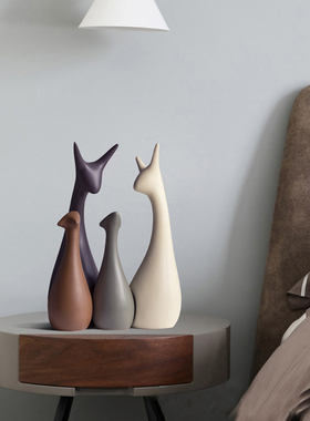 入门摆件家居饰品客厅家庭酒柜高级感新年鹿轻奢雕塑桌面装饰