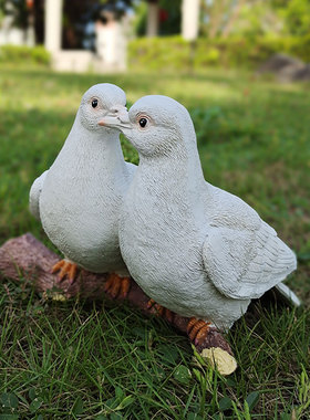 户外仿真动物摆件创意和平鸽子雕塑D阳台房顶花园庭院装饰摆设挂