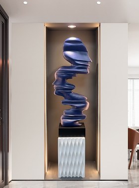 现代简约网红摆件增高底座客厅样板房创意雕塑展示台软装饰品摆台