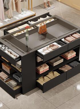 服装店中岛展示台女装店流水台装饰柜台摆件饰品陈列储物柜吧台柜