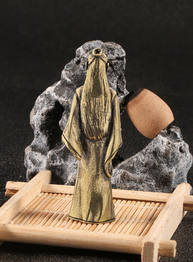 手工仿古黄铜哪吒古代神话敖丙摆件创意礼物手办汽车桌面动漫摆件