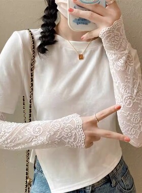夏季蕾丝防晒袖套女透气防紫外线