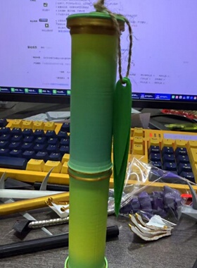 竹节伸缩剑解压3D打印多彩摆件