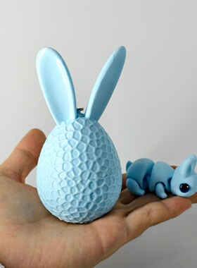 3D打印兔子彩蛋钥匙扣玩具摆件