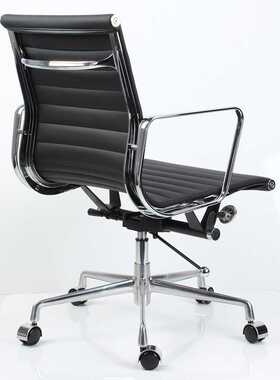 酒店客房椅 舒适久坐真皮办公椅子 书房椅Aluminum Office chair