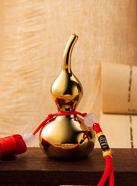 纯铜福禄好运葫芦挂m件摆件家居挂件汽车饰品葫芦造型摆设送礼吉