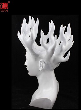 树脂现代简约人物装饰品家居电视柜样板房桌面美插花艺术花瓶礼品