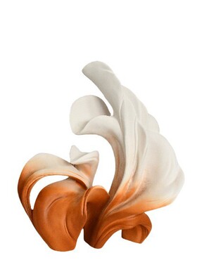 现代简约创意树脂花朵摆件雕塑样板房桌面茶几电视柜软装饰品