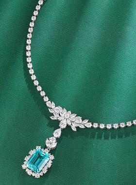 ANSTER 精致轻奢培育帕拉伊巴项链高级大气婚礼宴会礼服首饰新款